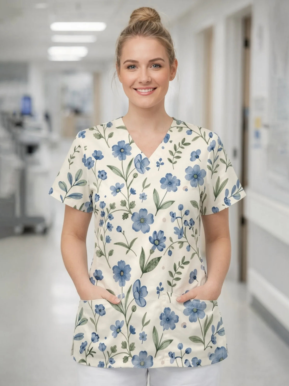 V NECK SCRUB TOPS