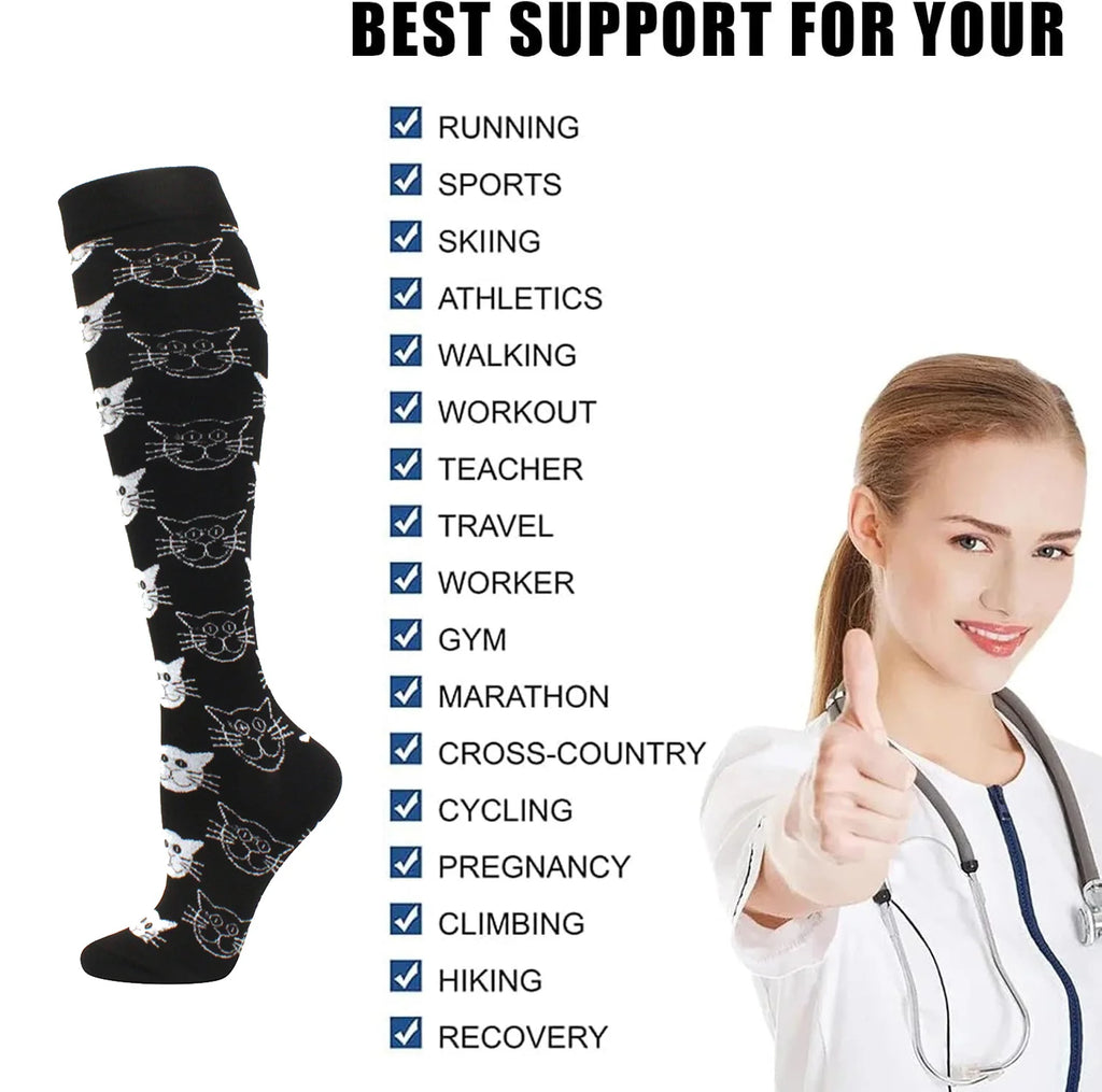 PRINTED COMPRESSION SOCKS