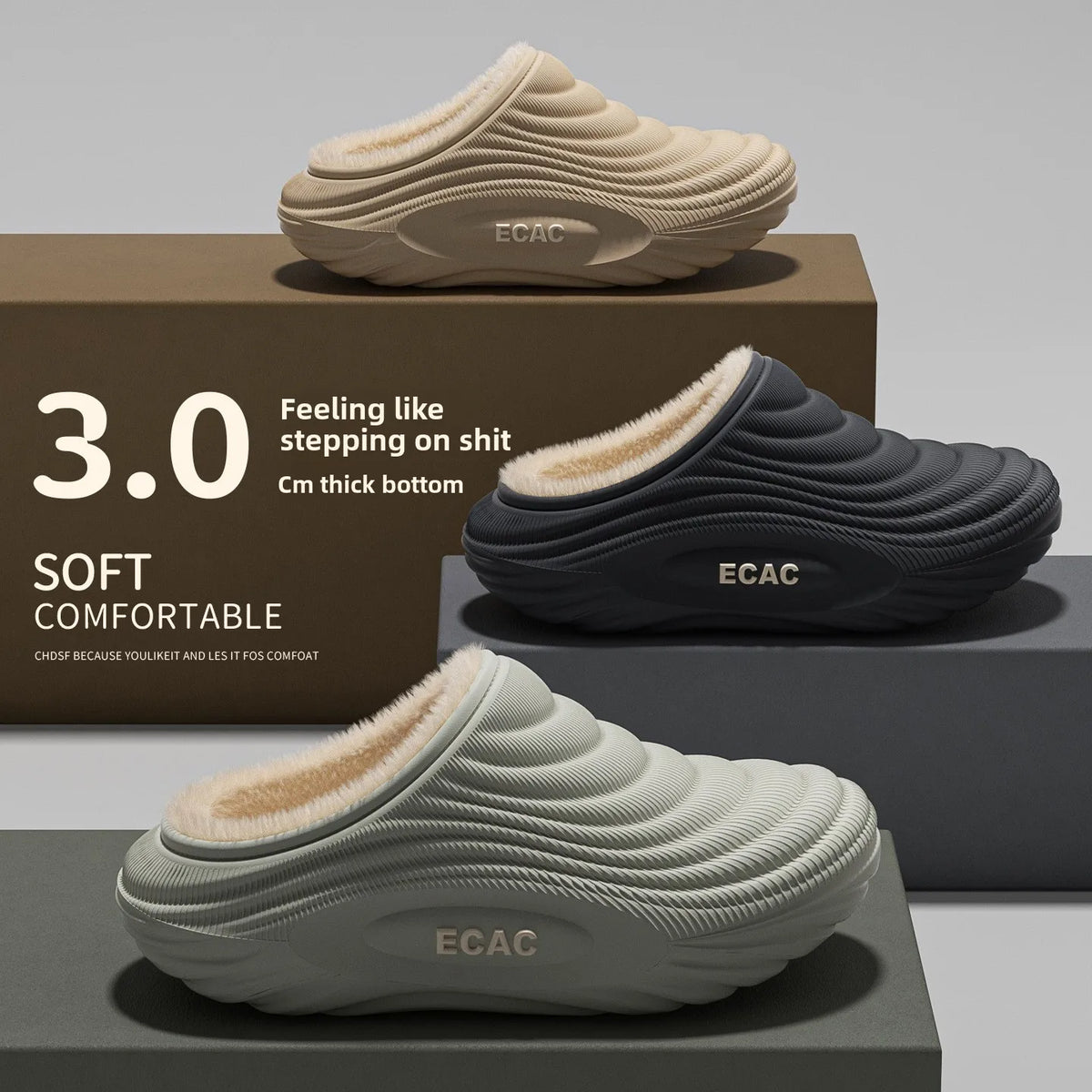 WARM PLUSH NON SLIP CLOGS