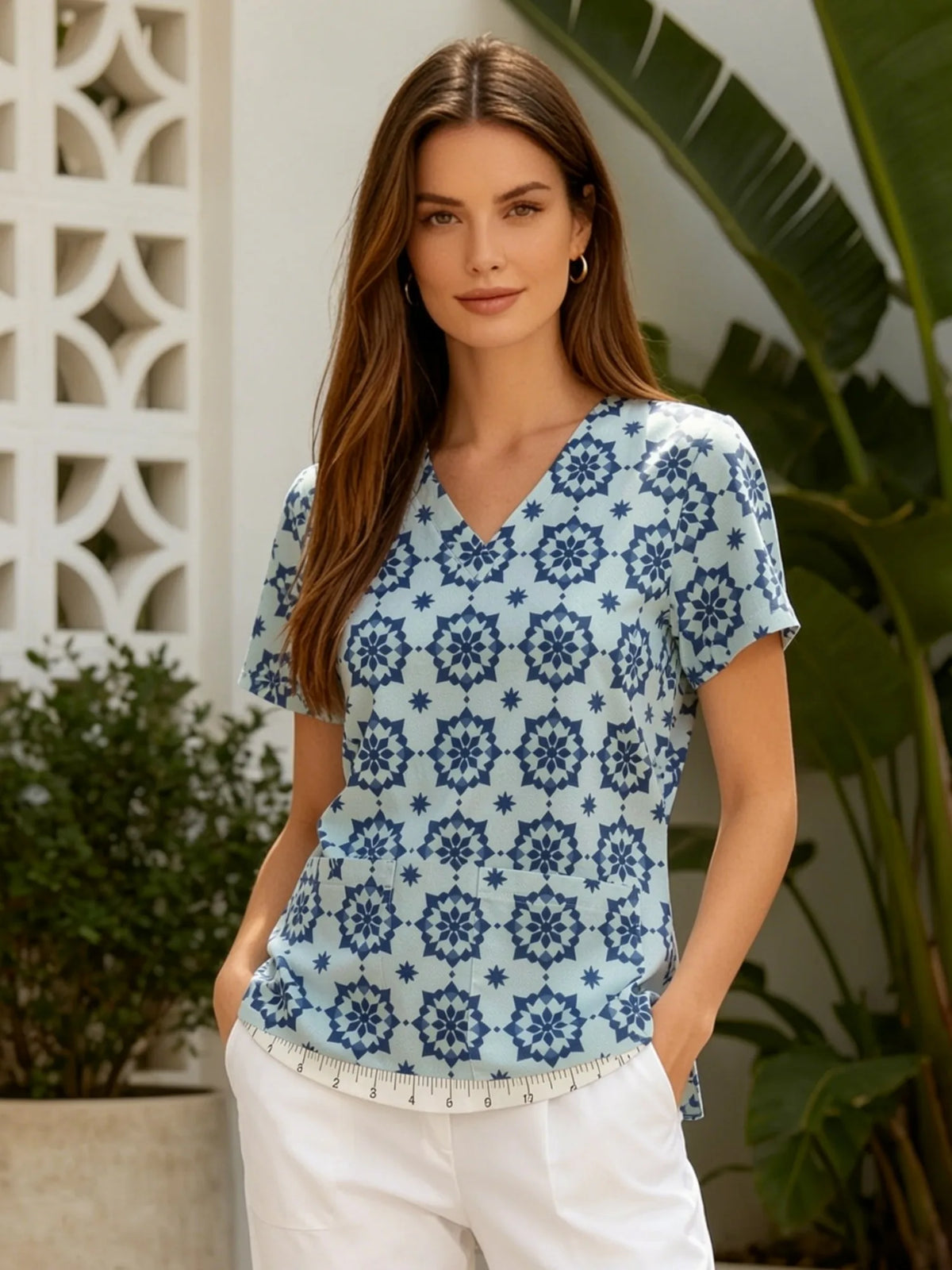 V NECK TOPS