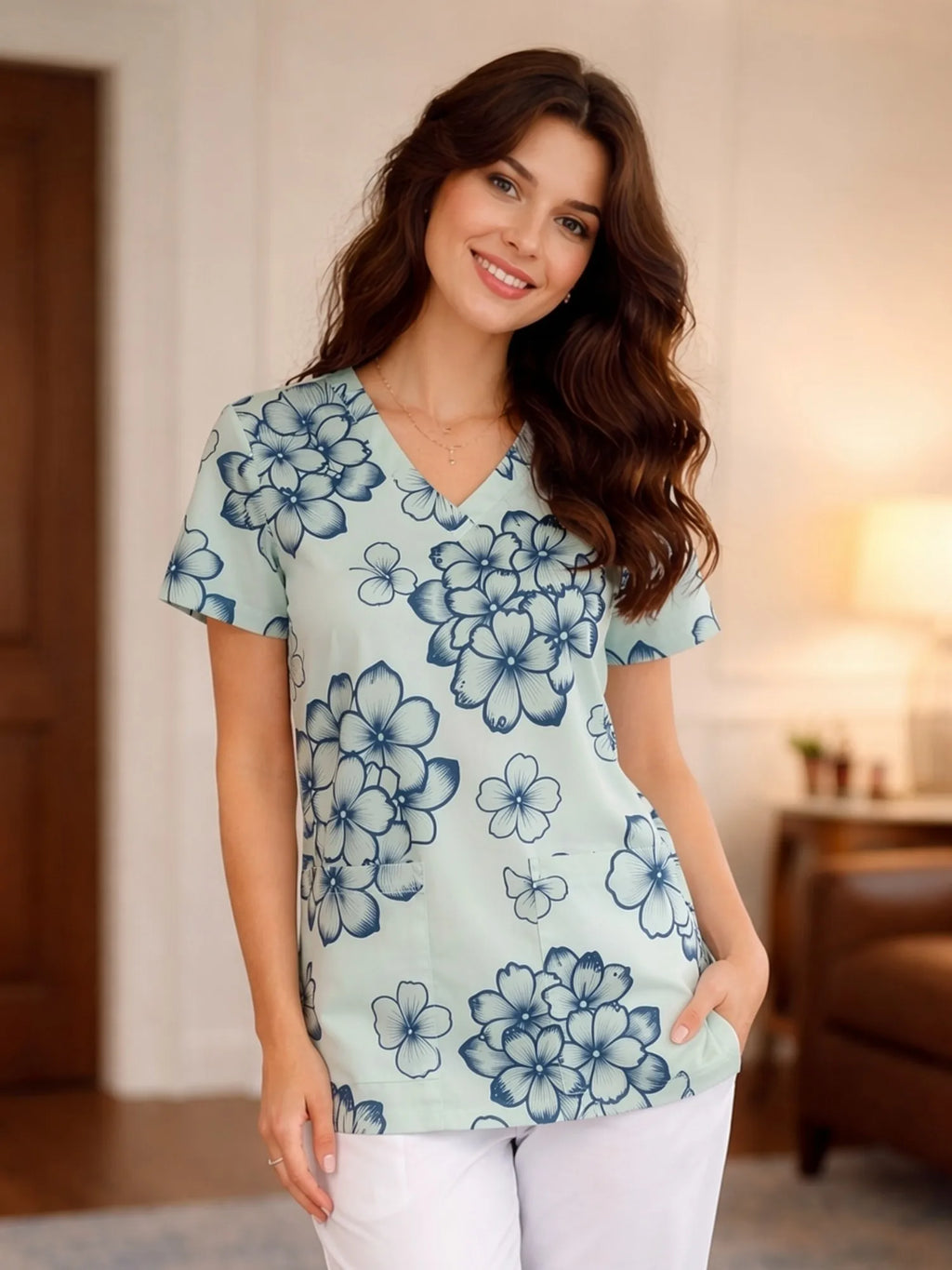 V NECK TOPS