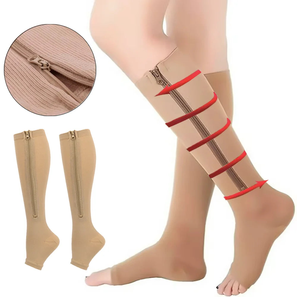ZIPPER COMPRESSION OPEN TOE