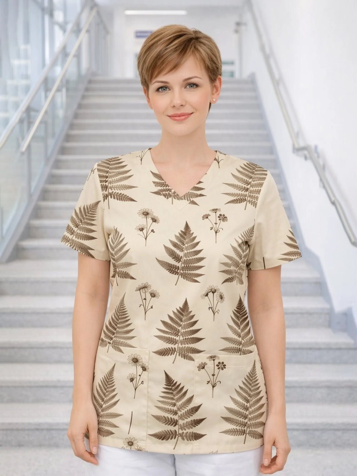 V NECK SCRUB TOPS