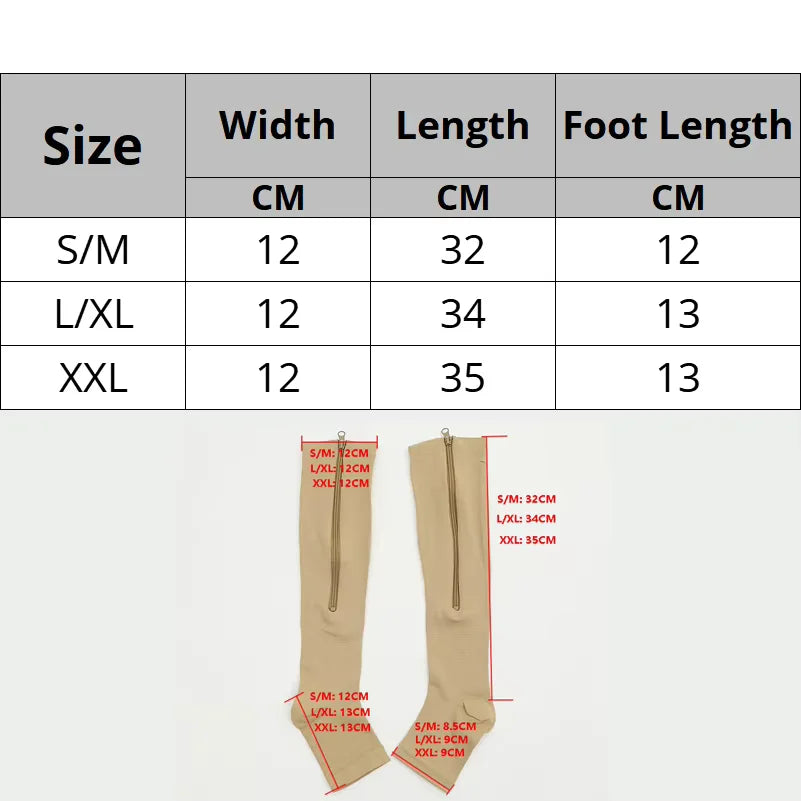 ZIPPER COMPRESSION OPEN TOE