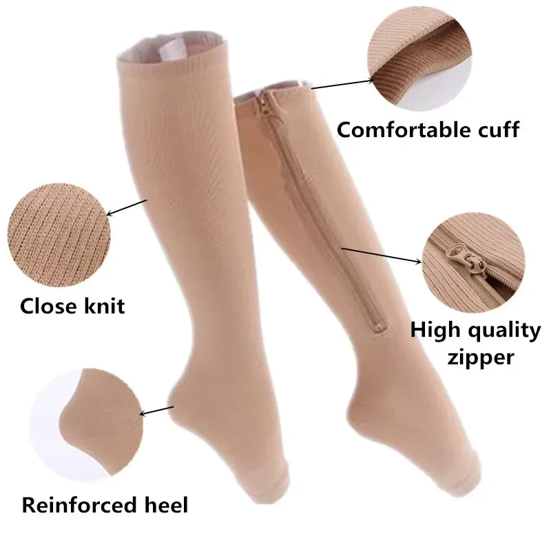 ZIPPER COMPRESSION OPEN TOE