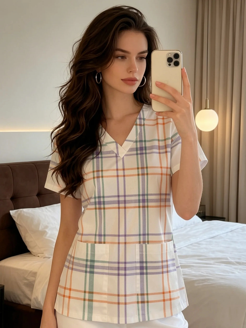V-NECK PRINTS TOP