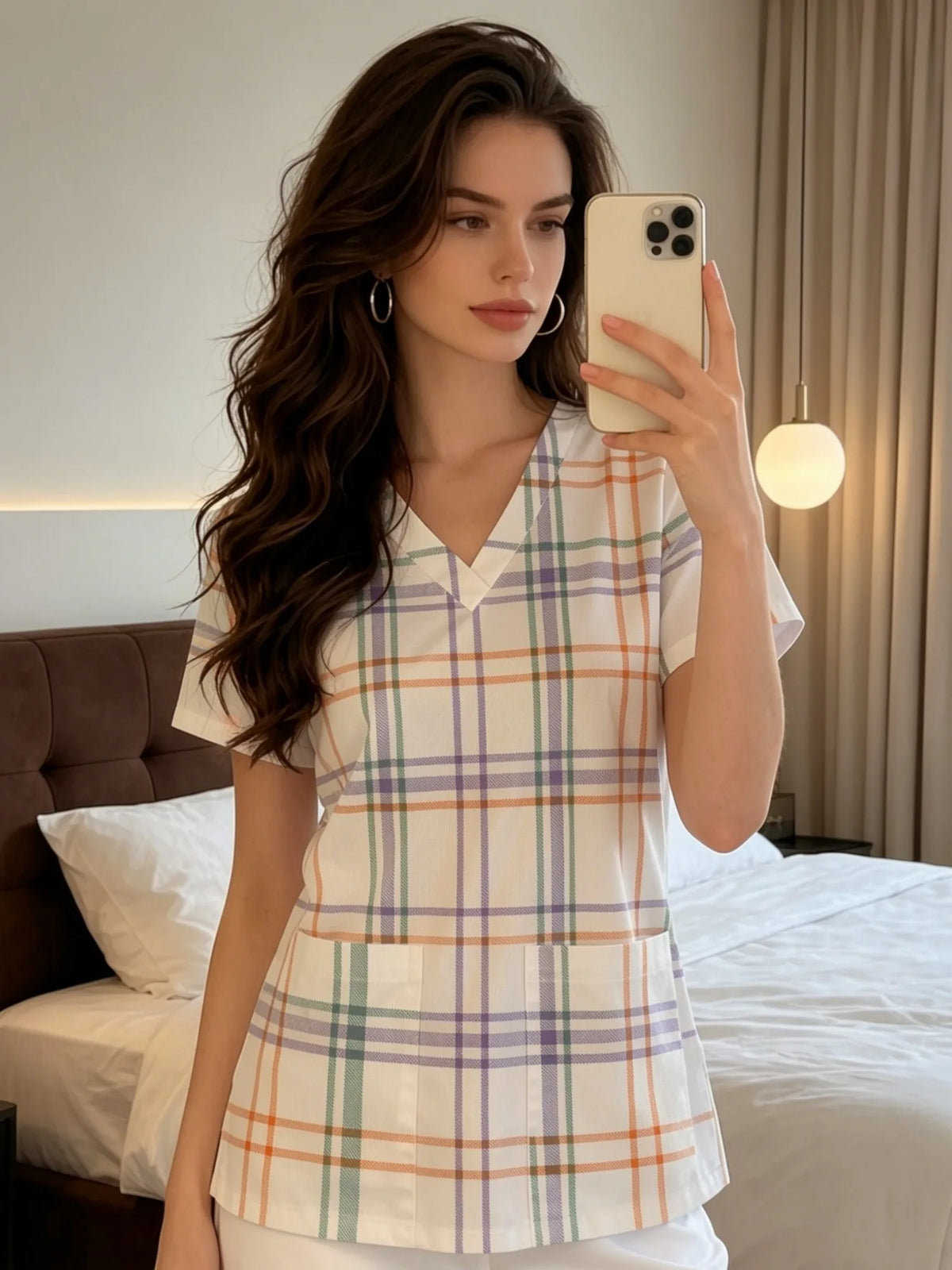 V-NECK PRINTS TOP